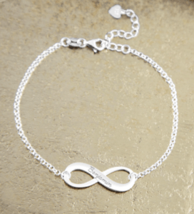 armband met infinity teken met gravering