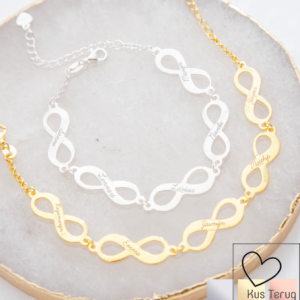 infinity armband voor 5 namen