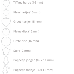 losse bedels voor aan een armband bestellen