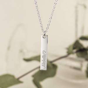 staaf ketting met naam